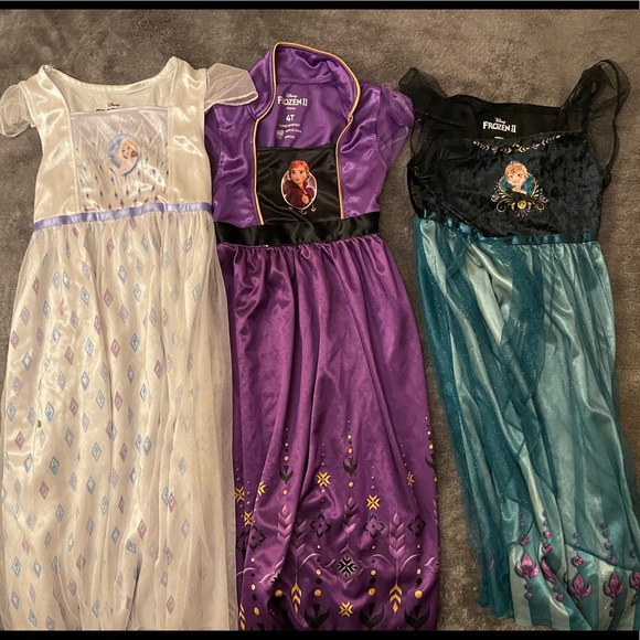 3 frozen nightgowns size 4t